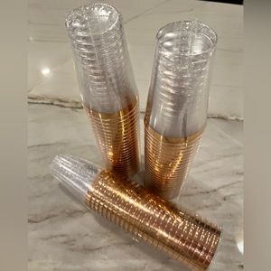 Rose Gold Plastic Cups, 12 oz